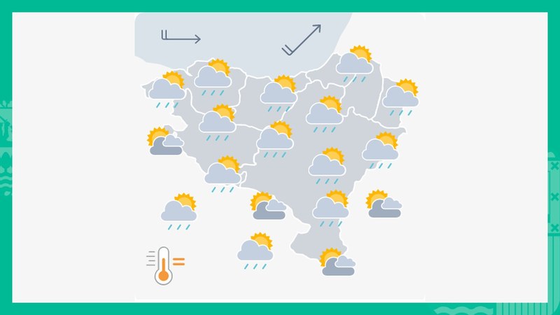 Egunaren bigarren zatian euria eta zaparradak egingo ditu