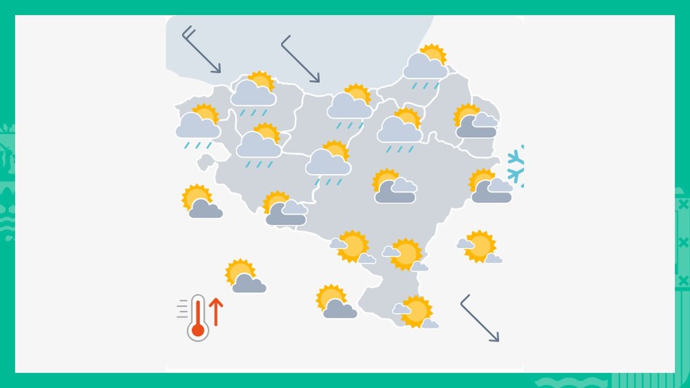 Egunaren lehenengo partean trumoi-ekaitzak izan daitezke