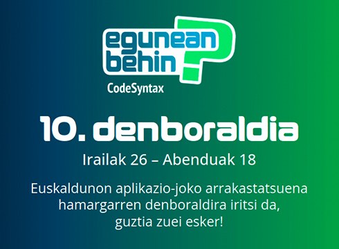 Egunean Behin jokoaren denboraldi berria astelehenean hasiko da