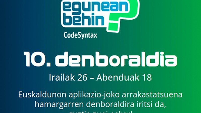 Egunean Behin jokoaren denboraldi berria astelehenean hasiko da