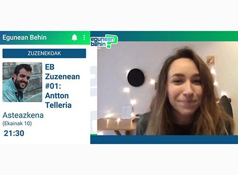 Egunean Behin jokoaren zuzeneko emanaldi sorta gaur abiatuko da