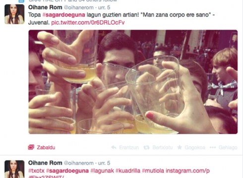 Eguneko kronika osatzen lagundu sare sozialetan #SagardoEguna erabilita