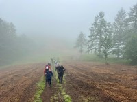Eguraldi lainotuari egin zioten aurre Deporrekoek Iradier-ekin egindako senidetze egunean
