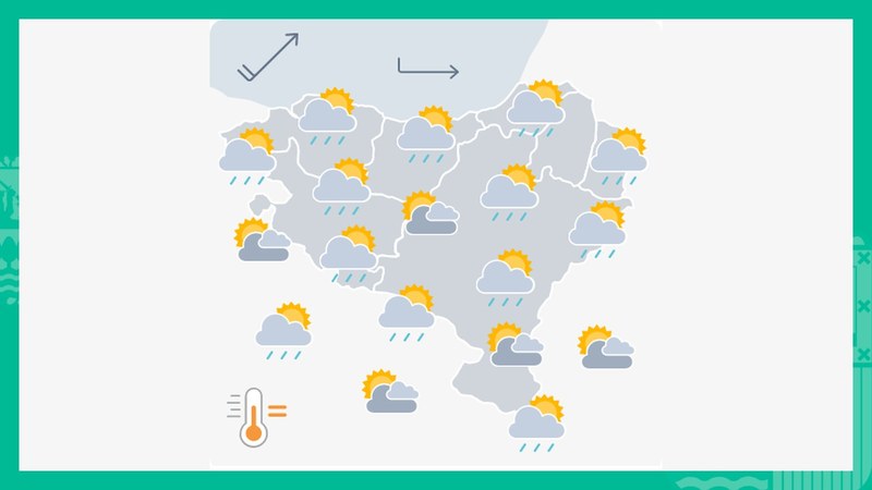 EGURALDIA | Arratsalde-gau partean sarriago eta indar handiagoz egongo dira zaparradak