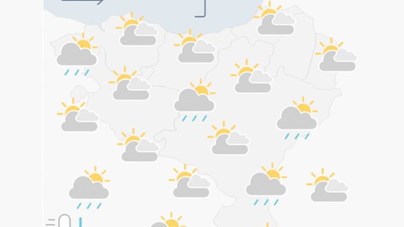 EGURALDIA | Arratsalde-gau partean zaparradak botako ditu
