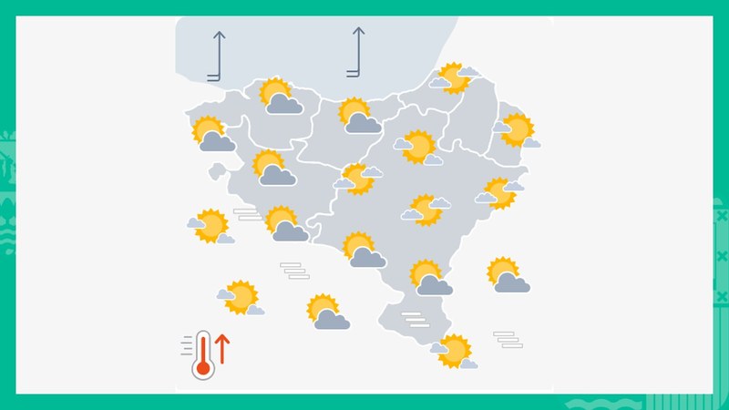 EGURALDIA | Arratsalde-gauean hodeiak ugaritu egingo dira