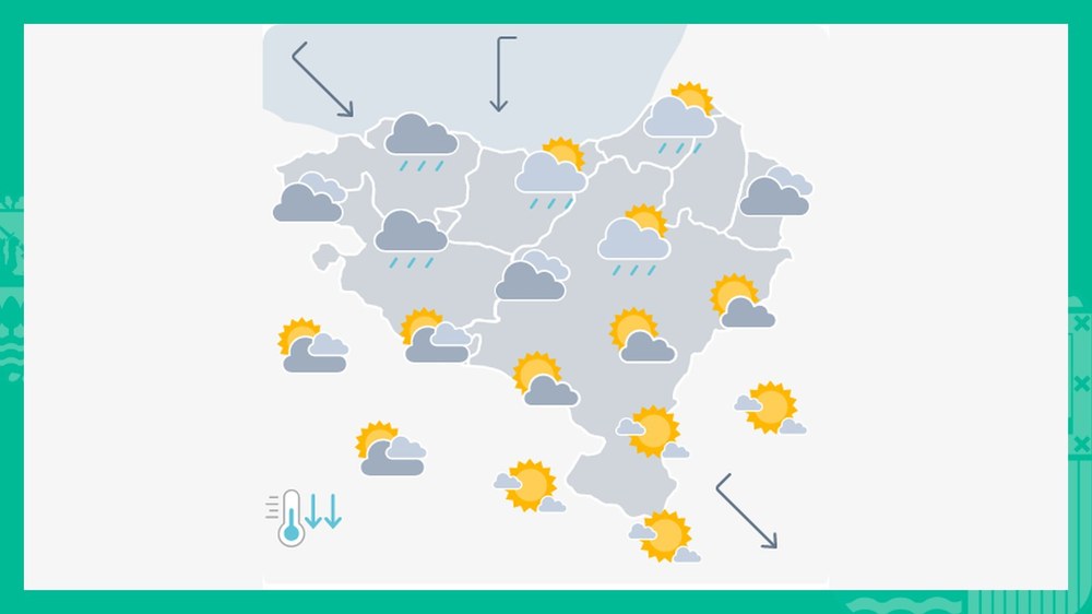 EGURALDIA | Arratsaldeak euria ekarriko du
