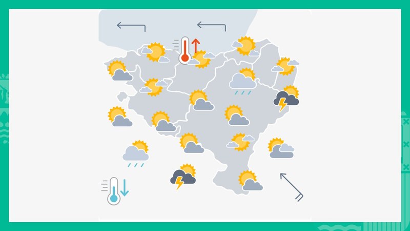 EGURALDIA | Arratsaldean hodeiak ugarituko dira