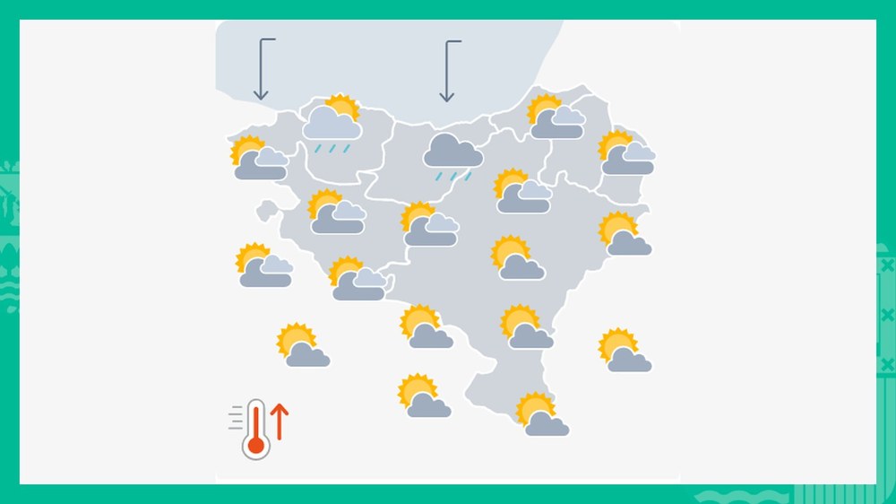 EGURALDIA | Arratsaldean hodeiak ugarituko dira