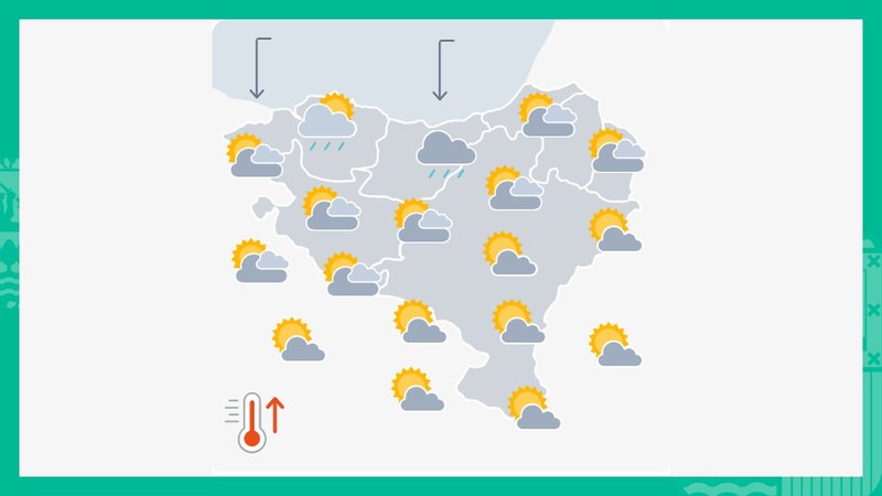 EGURALDIA | Arratsaldean hodeiak ugarituko dira