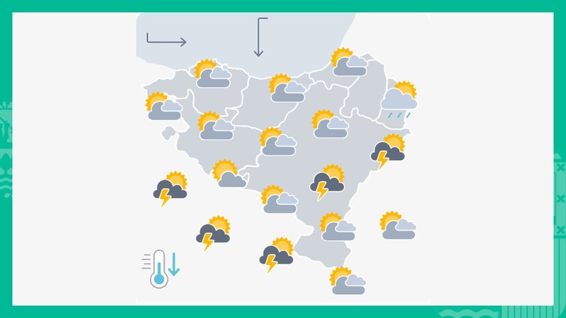 EGURALDIA | Arratsaldean hodeiak ugarituko dira eta euria egin dezake