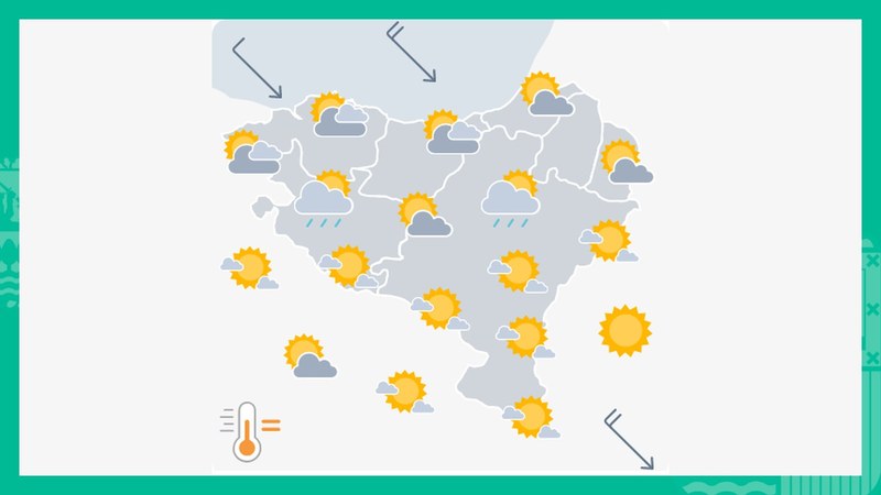 EGURALDIA | Arratsaldean hodeiak ugarituko dira eta euria egin dezake