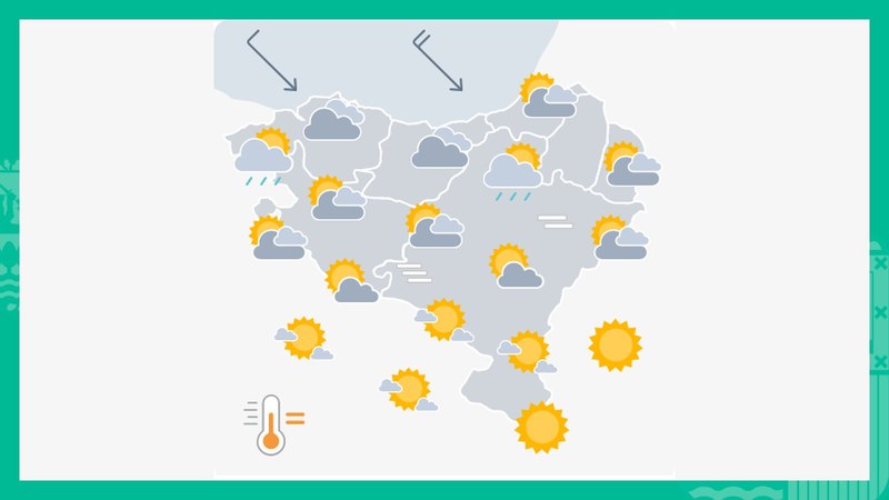 EGURALDIA | Arratsaldean hodeiak ugarituko dira eta euria egin dezake
