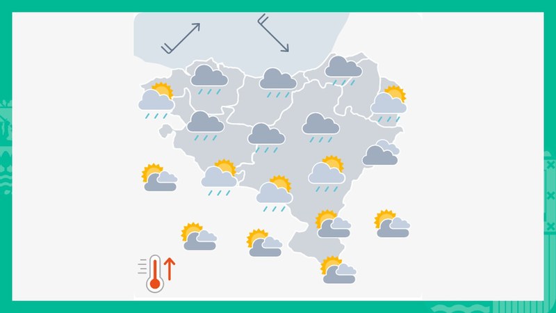 EGURALDIA | Arratsaldetik aurrera euria egin dezake