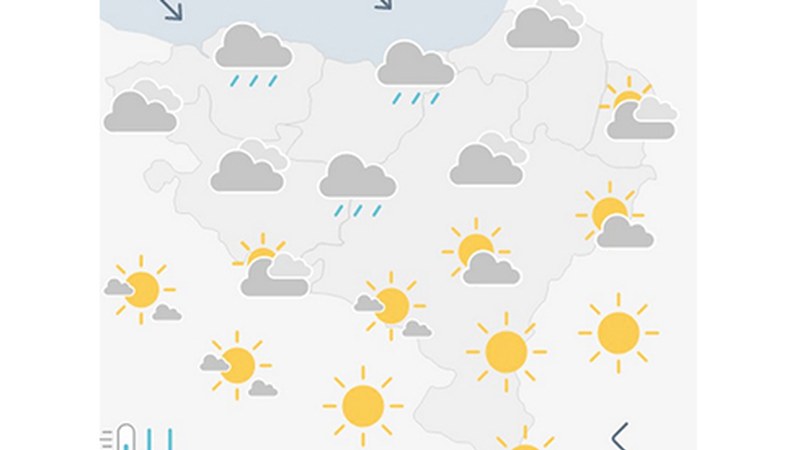 [EGURALDIA] Barixaku eta zapatu hodeitsuek domeka eguzkitsuari emango diote lekukoa