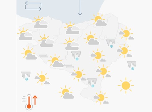 EGURALDIA | Egun lainotu eta epela