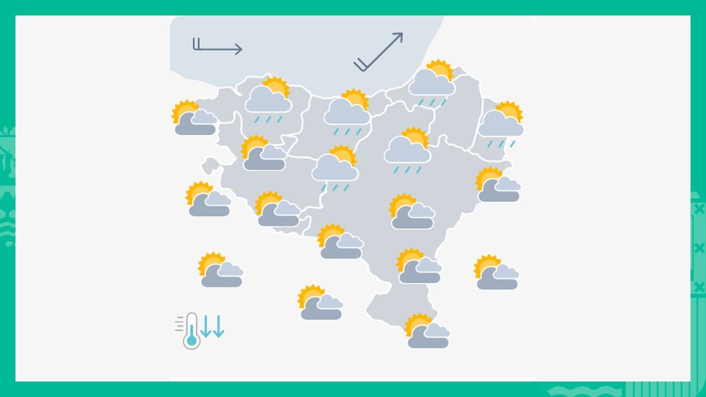 EGURALDIA | Egunaren bigarren partean hodeiak sartuko dira eta zaparradak eroriko dira
