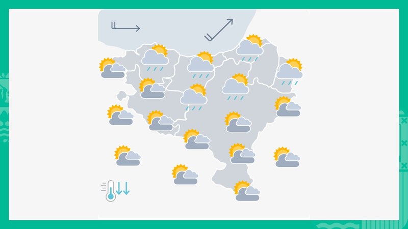 EGURALDIA | Egunaren bigarren partean hodeiak sartuko dira eta zaparradak eroriko dira