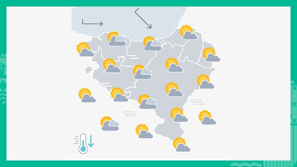 EGURALDIA | Egunaren bigarren zatian hodeiak ugariagoak izango dira