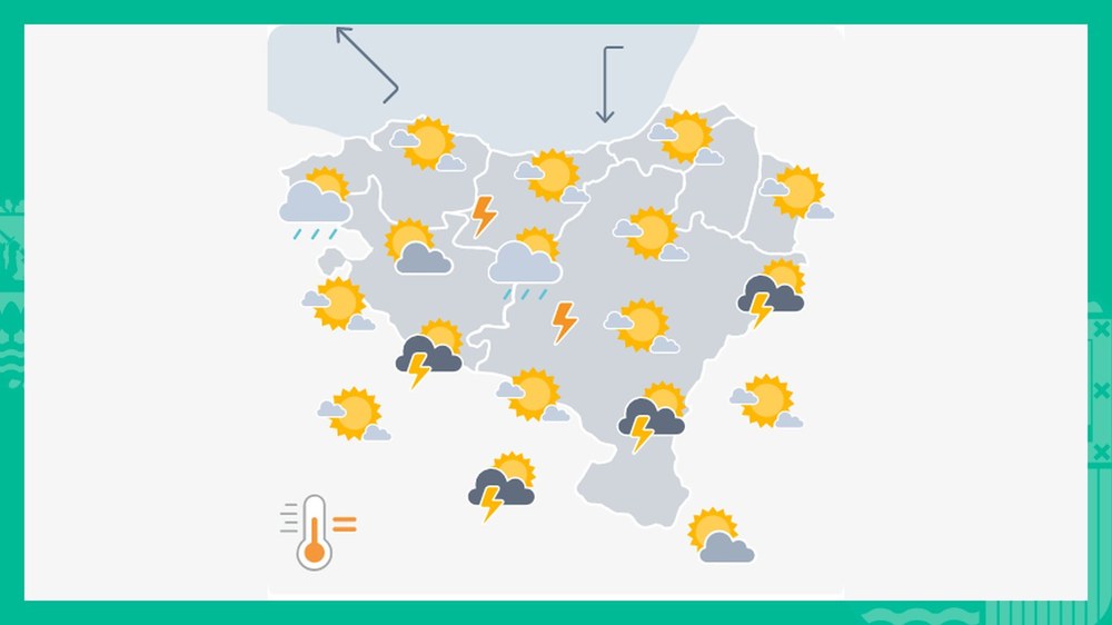 EGURALDIA | Egunaren bigarren zatian zaparrada trumoitsuak bota ditzake