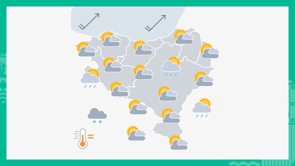 Egunaren bigarren zatian zaparrada txikiak egin ditzake noizbehinka