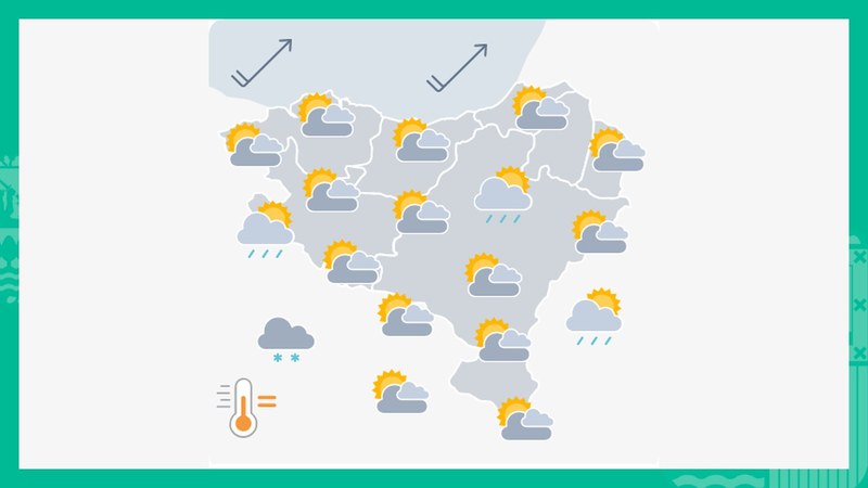 EGURALDIA | Egunaren bigarren zatian zaparrada txikiak egin ditzake noizbehinka