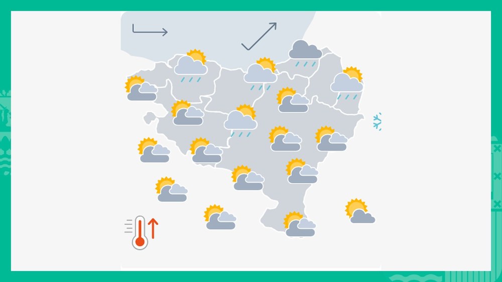 EGURALDIA | Egunaren lehen partean euri txiki-ertaina egingo du, baina arratsaldean atertzera egingo du