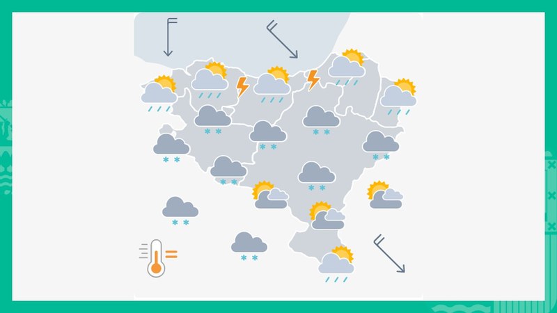 EGURALDIA | Egunaren lehen partean trumoi-ekaitza eta txingorra egin dezake