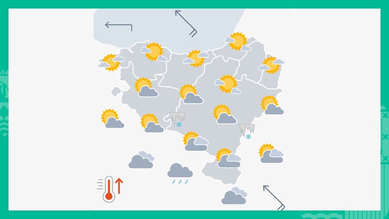 EGURALDIA | Eguzkia egingo du eta tenperaturak igo egingo dira