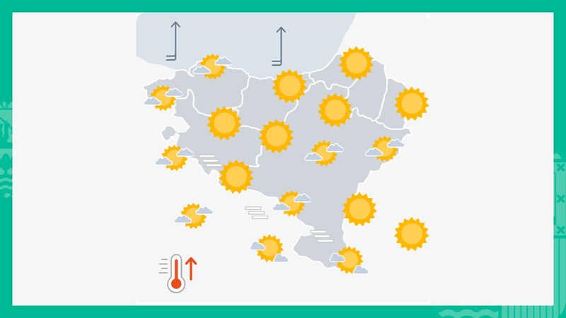 EGURALDIA | Eguzkia jaun eta jabe aste hasierarako