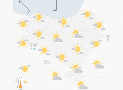 EGURALDIA | Eguzkitsu egongo da, baina tenperatura ez da igoko