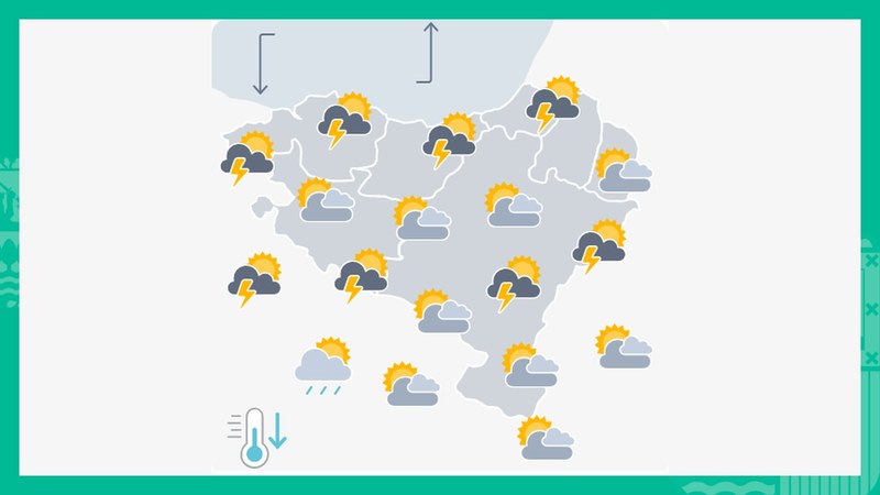EGURALDIA | Ekaitzak arratsaldean, txingorra eta guzti