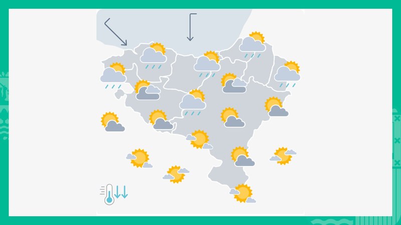 EGURALDIA | Euri txikia egingo du, baina arratsaldean ostarteak zabalduko dira