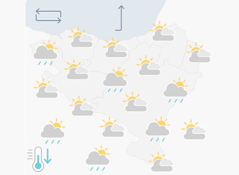 EGURALDIA | Euria egingo du eguerditik aurrera