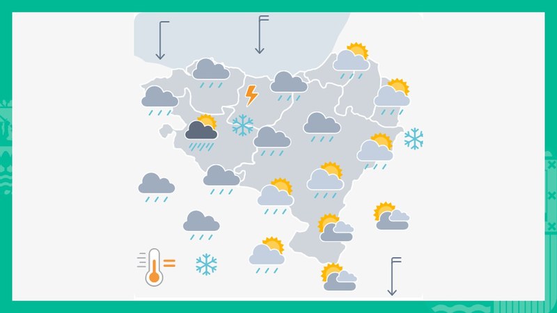 EGURALDIA | Euria egingo du egun guztian zehar