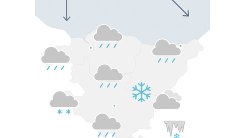 EGURALDIA | Euria egingo du eta tenperatura jaitsi egingo da