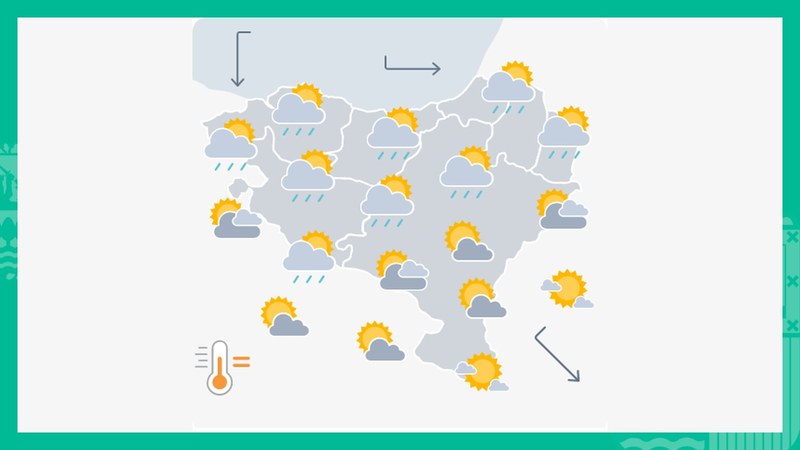 EGURALDIA | Euria egingo du tarteka egun osoan zehar