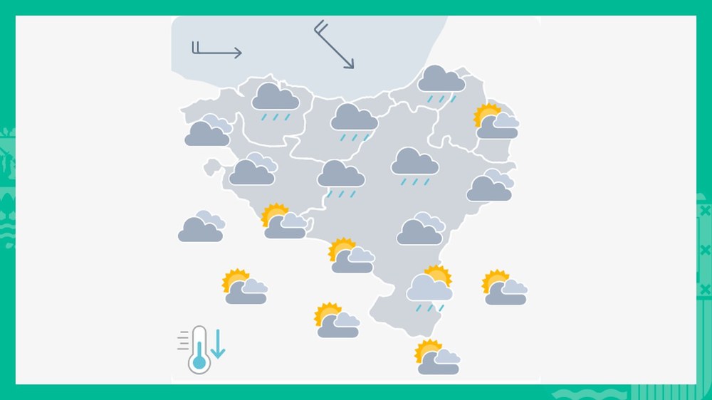 EGURALDIA | Euria eta haize bolada gogorrak egongo dira