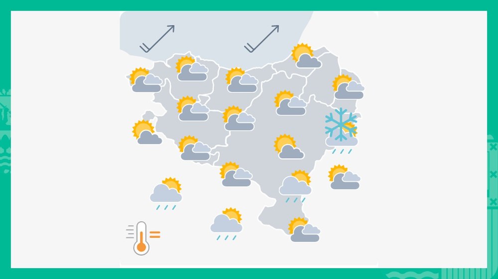 EGURALDIA | Euria eta zaparradak egingo ditu noizbehinka