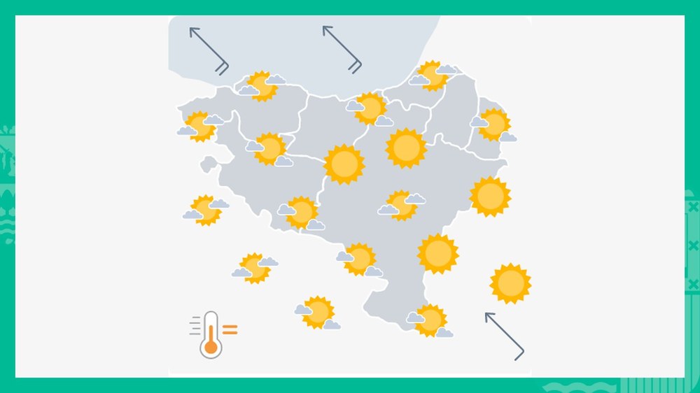 EGURALDIA | Giro garbia izango dugu, baina egunaren amaieran behe-hodeiak ugaritu egingo dira