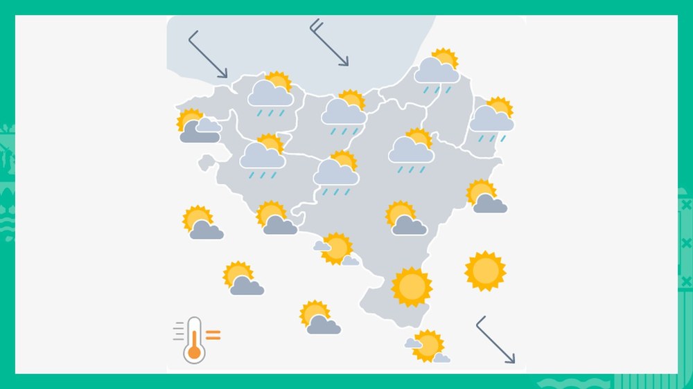 EGURALDIA | Giro lainotsua egongo da eta euria egin dezake