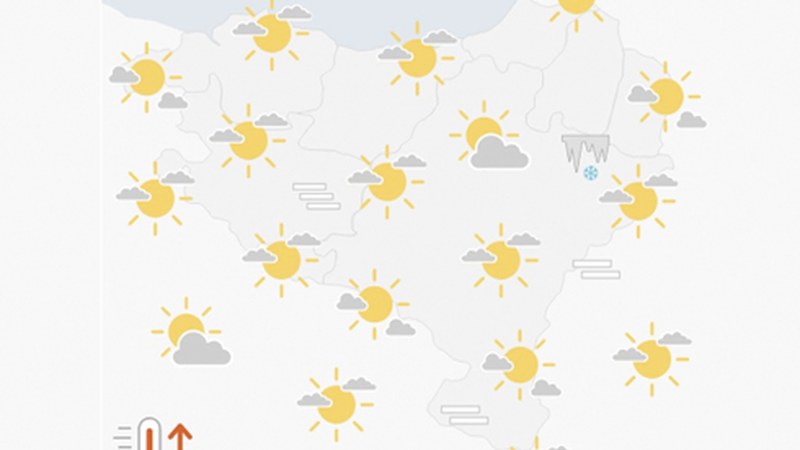 EGURALDIA | Goizean zeru urdina, arratsaldean lainotuta