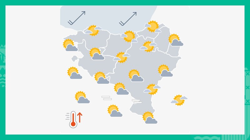 EGURALDIA | Hego-osagaiko haize ahul-bizia ibiliko da, bolada gogorrekin