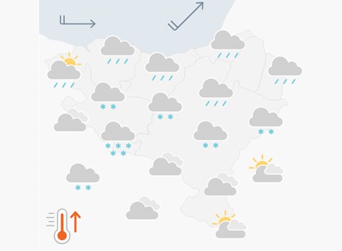 EGURALDIA | Hodeitsu egongo da eta arratsaldean euria egin dezake