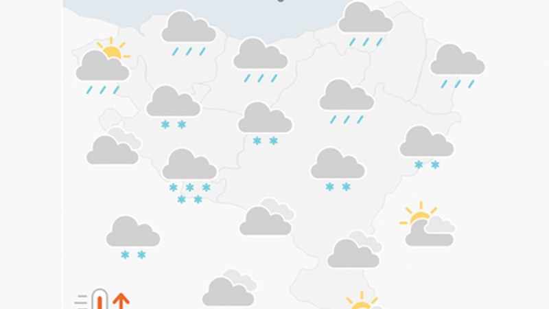 EGURALDIA | Hodeitsu egongo da eta arratsaldean euria egin dezake