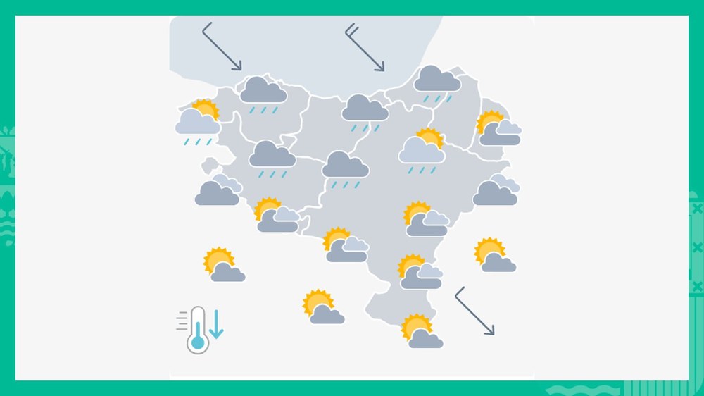EGURALDIA | Hodeitsu egongo da eta euria egin dezake