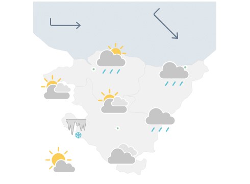 EGURALDIA | Hodeitsu egongo da eta euria egin dezake