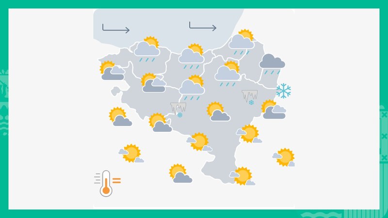 EGURALDIA | Hodeitsu egongo da eta zaparradak egingo ditu