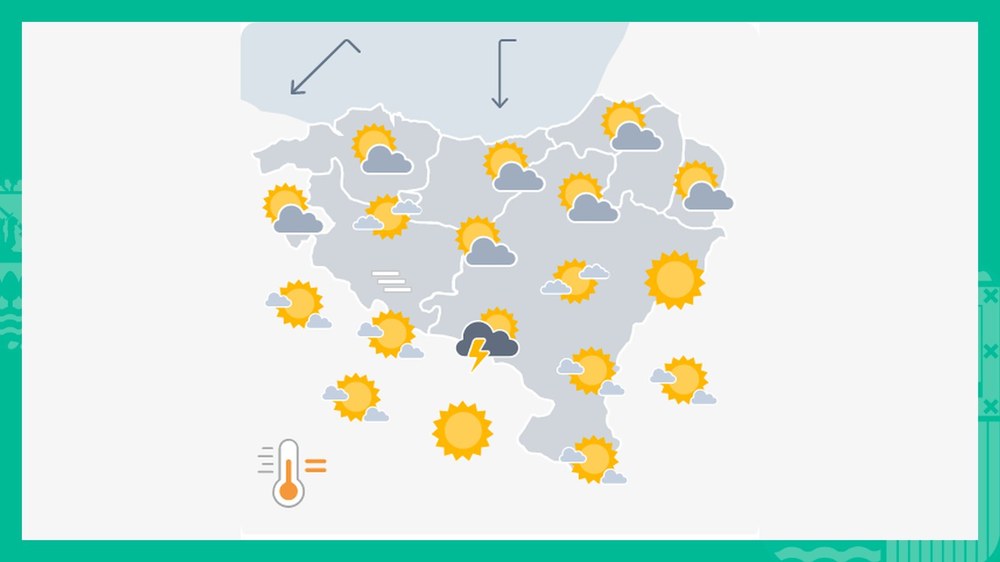 EGURALDIA | Lainoak ugarituko dira egunean zehar