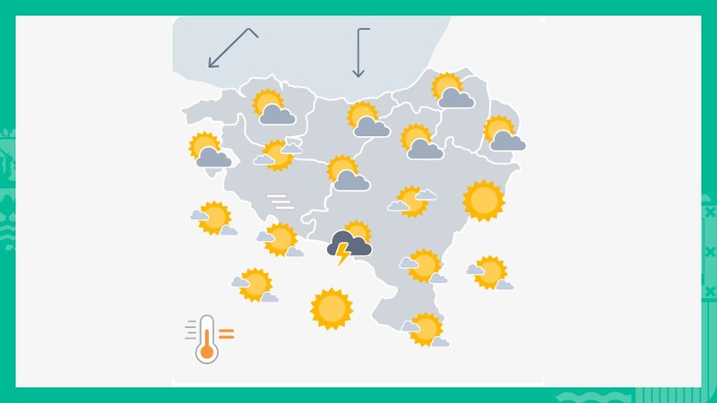 EGURALDIA | Lainoak ugarituko dira egunean zehar